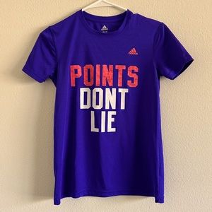 Adidas Girls Performance Tee - Purple Size Youth Large